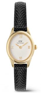 Daniel Wellington Ophelia Mini Black Lizard White Guilloché Gold DW00100890