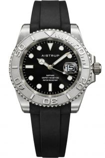 Aistrup Mens 100m Steel Sapphire 40mm