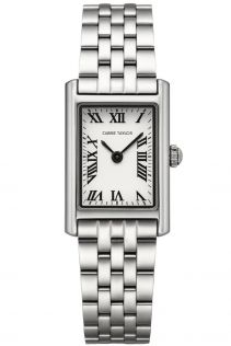 Carrie Taylor Petite Silver Rectangular White Dial 19mm