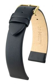 Hirsch Toronto Black Leather Strap 8mm Gold Buckle without Quick Release 03702150-1-08