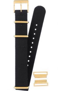 Black Textile strap for Casio Classic A1000MGN-9ER 10645414