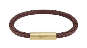 BOSS Braided Leather Bracelet 1580151
