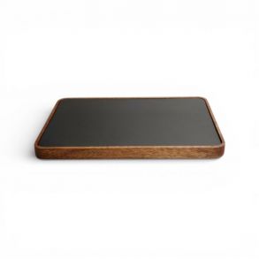 Morelund Tray in Dark Wood/Black Leather MO6100