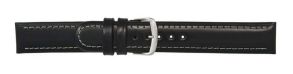 Falkenlund Deluxe Beco Watch Strap Sattelleder Black Calf Leather 18mm Stainless Steel Buckle 615118S