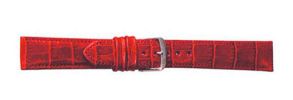 Falkenlund Deluxe Beco Watch Strap Louisiana Basic Red Calf Leather 18mm Stainless Steel Buckle 6481518S