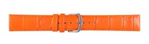 Falkenlund Deluxe Beco Watch Strap Louisiana Croco Orange Calf Leather 14mm Stainless Steel Buckle 6482114S