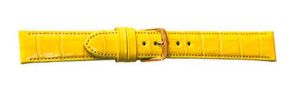 Falkenlund Deluxe Beco Watch Strap Louisiana Basic Yellow Calf Leather 22mm Gold Plated Buckle 648622G