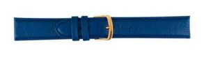 Falkenlund Deluxe Beco Watch Strap Polo Blue Calf Leather 18mm Gold Plated Buckle 664418G