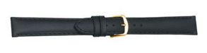 Falkenlund Deluxe Beco Beco Medio XL Watch Strap Calf Black Leather 14mm Gold Plated Buckle 694114G