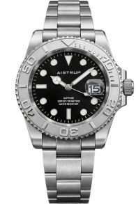 Aistrup Mens 100m Full Steel Sapphire 40mm