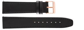 20mm Leather Strap Black Rosegoldfarvet IHS1009