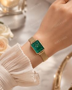 Daniel Wellington Golden Green Rectangular 20mm