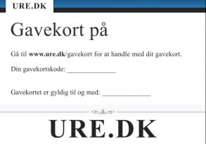 Uspecificeret gavekort til Ure.dk