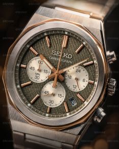 Seiko Mens Two-Tone Steel Sapphire Chronograph 40mm