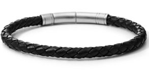 Fossil Black Skinny Braid JF00510797