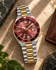 Citizen Mens Golden Red Sapphire Automatic 40mm
