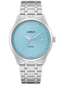 Lorus Mens 100m Classic Light Blue Steel 41mm