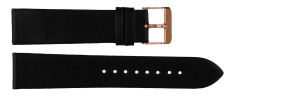 Carrie Taylor Black Leather Strap (20mm) Rosegoldfarvet