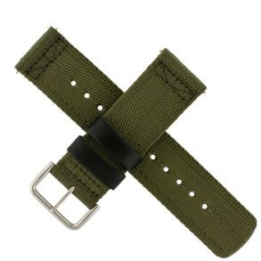 Green fabric strap for Casio Protrek PRW-6600YB / PRW-6600YB-3ER
