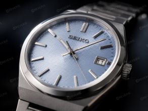 Seiko Mens Light Blue Steel Sapphire 39mm