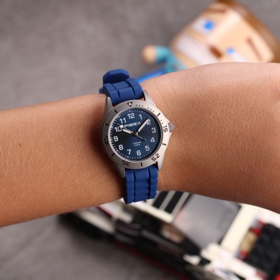 Havblåt allergivenligt svømmeur til børn | FIBEXTIA10